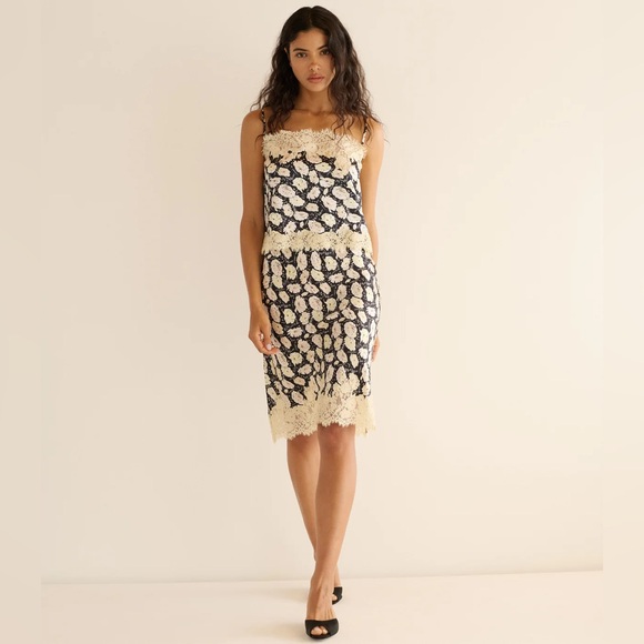 DOEN LOURE TOP IN NOIR FLEURS D'ANEMONE, new without tags, never worn, no flaws. - Picture 1 of 5